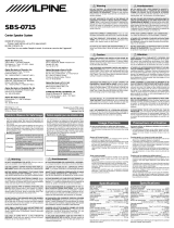 Alpine SBS-0715 User manual