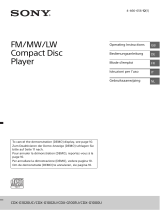 Sony CDX-G1000U Owner's manual