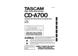 Tascam CD-A700 Owner's manual