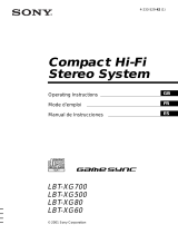 Sony LBT-XG700 Operating instructions