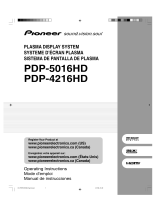 Pioneer PDP-5016HD Owner's manual