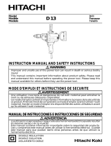 Hitachi D 13 User manual