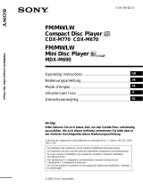 Sony CDX-M670 User manual