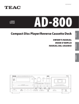 TEAC AD-800 User manual