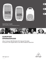Behringer EUROPORT EPA300 Quick start guide