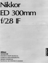Nikon NIKKOR ED 300MM F/2.8 IF Owner's manual