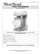 West Bend Iced Tea Makers User manual