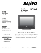 Sanyo DP19648 - 19" LCD TV Owner's manual