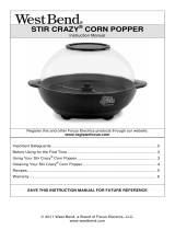 West Bend 82306Q - Popcorn Popper User manual