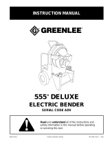 Greenlee 555 DELUXE User manual