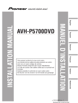 Pioneer AVH-P5700DVD Installation guide