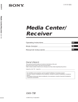 Sony XAV-7W Operating instructions