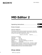 Sony PCLK-MD2 Owner's manual