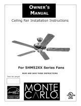 Monte Carlo Fan Company 5hM52XX series Owner's manual