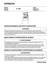 Hitachi P13F User manual