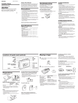 Sony WM-EX372 Operating instructions