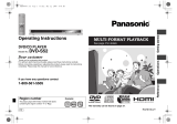 Panasonic DVD-S52 Owner's manual