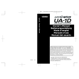 Edirol AudioCapture UA-1D Owner's manual