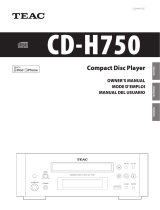 TEAC CD-H750 User manual