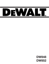 DeWalt DW852 T 1 Owner's manual