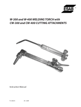 ESAB W-300 and W-400 Welding Torch User manual