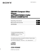 Sony CDX-R3000 User manual