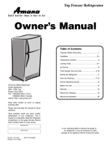 Amana UPRIGHT FREEZER Owner's manual