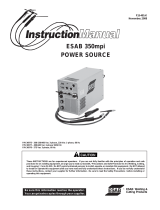 ESAB 350mpi POWER SOURCE User manual