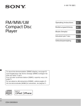 Sony CDX-G3000UV Owner's manual