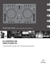 Behringer DJ CONTROLLER CMD STUDIO 4A Quick start guide