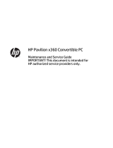 HP Pavilion 13-a100 x360 Convertible PC User manual