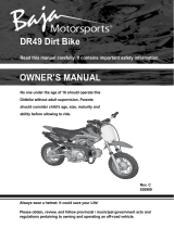 Baja motorsports DR49 Owner's manual