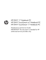 HP ENVY TouchSmart 17-j000 Select Edition Notebook PC series User manual