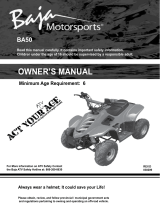 Baja motorsports BA50 Owner's manual