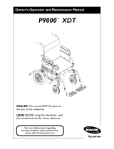 Invacare P9000 XDT User manual