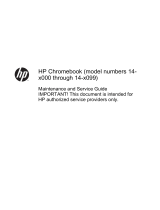 HP Chromebook - 14-x003tu User guide