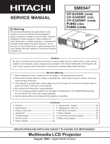 Hitachi CP-X340F User manual