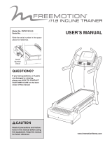 FreeMotion i11.9 INCLINE TRAINER User manual