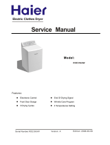 Haier RDE350AW - 6.5 Cu. Ft. Electric Dryer User manual