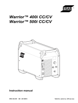 ESAB Warrior™ 400i cc/cv, Warrior™ 500i cc/cv User manual