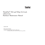 Lenovo THINKPAD T60 - User manual