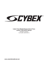 CYBEX Free Weight Olympic Bench Press Owner's And Service Manual