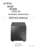 Infinity BU-80 User manual