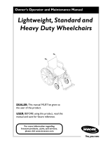 Invacare Standard and Heavy Duty Wheelchairs User manual