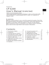 Hitachi CP-A200 User manual