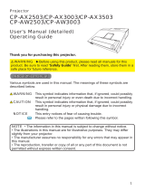 Hitachi CP-AX2503 User manual
