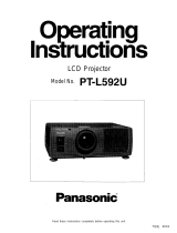 Panasonic PT-L592U User manual
