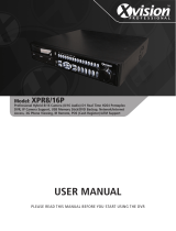 Xvision XPR8/16P User manual