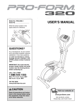 Pro-Form XP Whirlwind 320 User manual