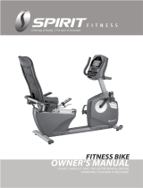 Spirit Fitness Bike Owner's manual